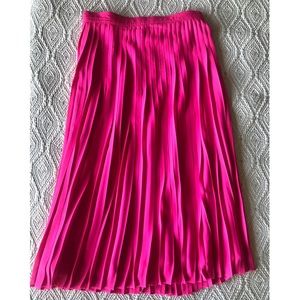 SOLD - J. Crew Pink Pleated Midi Skirt Size 0 L7547